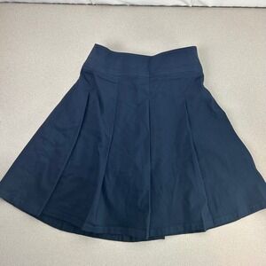 Under Armour Skort Womens 16 Navy Blue Pleated Adjustable Waist Gold Pickleball